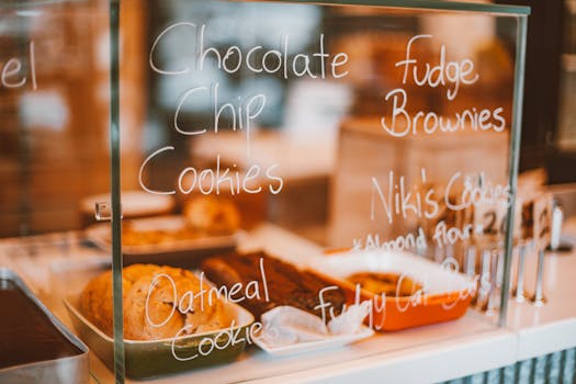 freshly baked goods on display