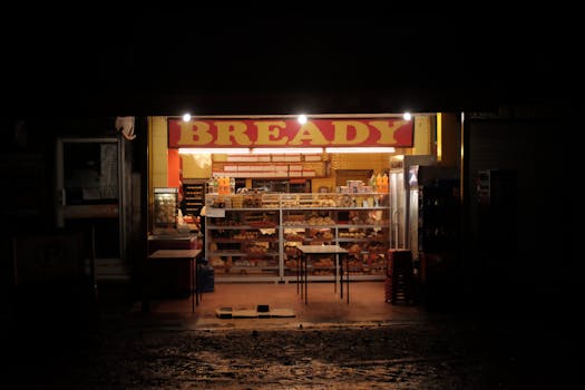 freshly baked bread on display