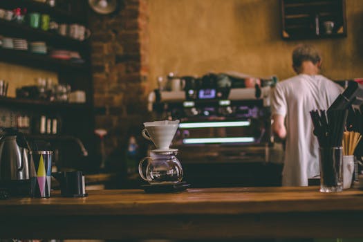 a person negotiating over coffee