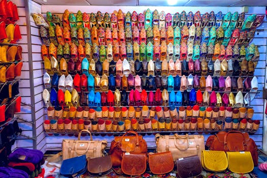 colorful handmade bags displayed