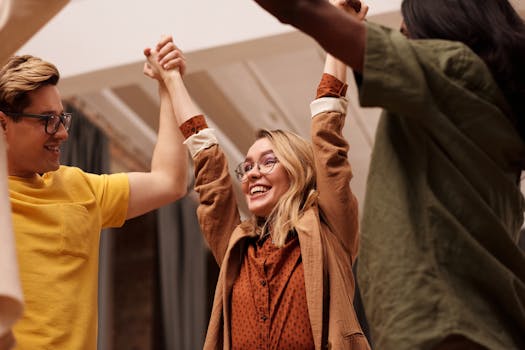 image of happy team celebrating success